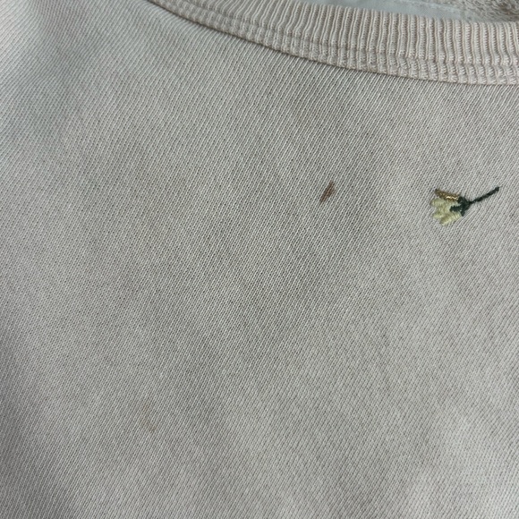 THE GREAT. Cream Sweatshirt with Multicolor Embroidery - Picture 5 of 6